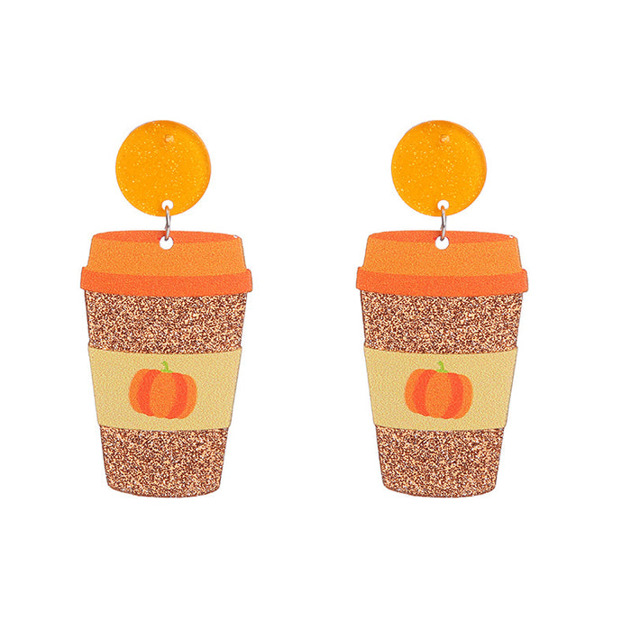 Wholesale  Pumpkin Cat Skull Funny Earrings Alternative Acrylic Earrings