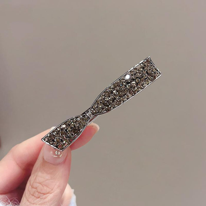 Wholesale Rhinestone clip head ornament hairpin female temperament bangs side clip hairpin