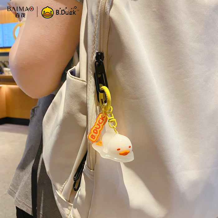 Wholesale Chic B Duck Light Changing Keychain Pendant Cute PVC Bag Charm Car Key Accessory