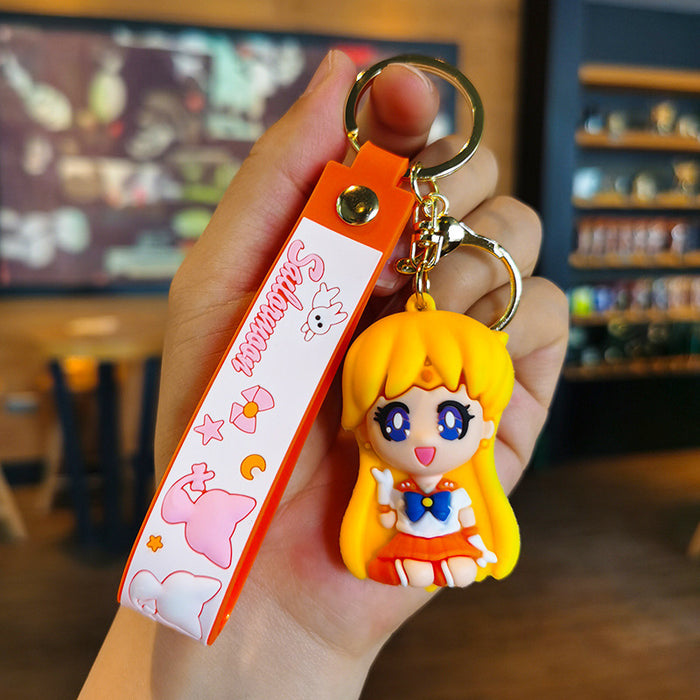 Wholesale Rubber Cartoon Doll Keychain JDC-KC-Tingm179