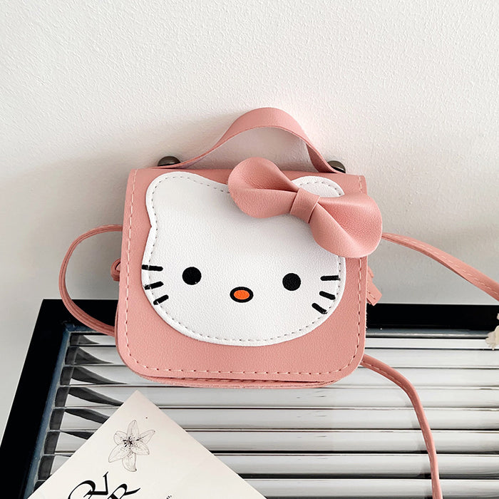 Wholesale Cute little bag, cat children's backpack, diagonal shoulder bag, bow decoration, small change bag