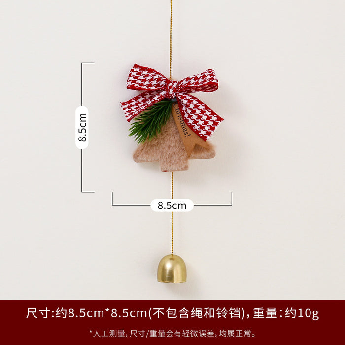 Wholesale Christmas Tree Bell Pendant Hanging Bell Door Bell Hanging Decoration Christmas Car Hanging Wind Bell Gift Christmas Decoration