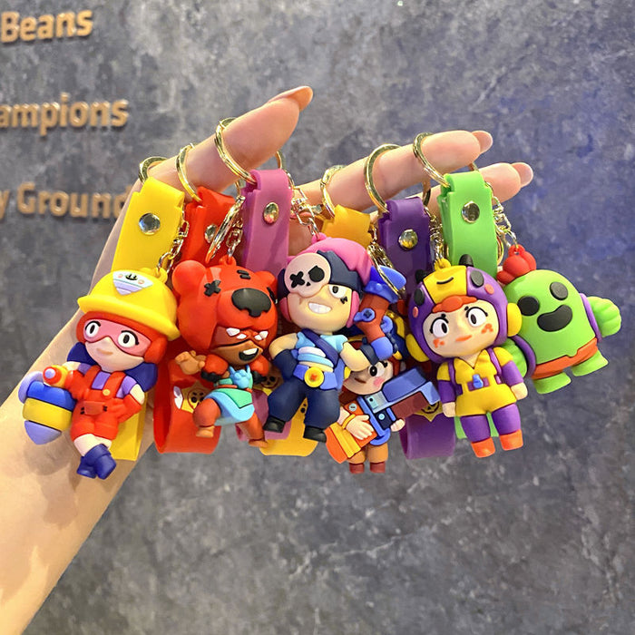 Wholesale  cartoon pvc doll car key chain Cute Keychain