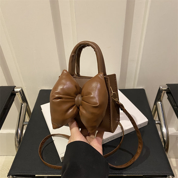 Wholesale Niche bow small bag, new mini hand-held small square bag, retro single shoulder crossbody bag