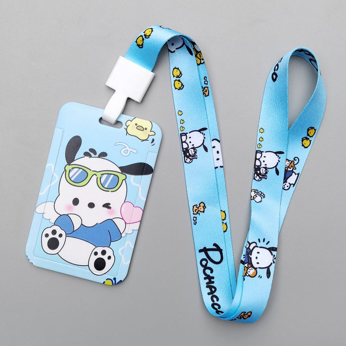 Wholesale Cartoon Style Plastic Card Holder With Neck Strap For Everyday Campus Use Stylish Gift
