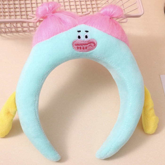 Wholesale Long Hair Weird Plush Ugly Doll Big Headband Funny Cute Ear Headband Hair Accessories JDC-HD-Shuy007