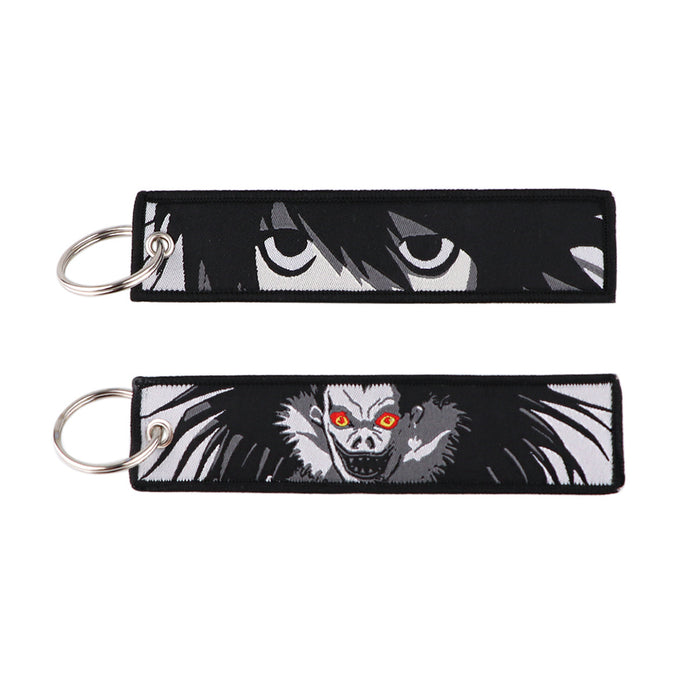 Wholesale Anime Style Cloth Keychain Woven Label Pendant Trendy Bag Charm Car Key Accessory For Everyday Use