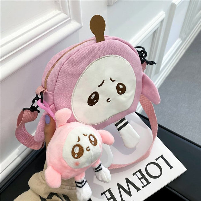 Wholesale New Cute Cartoon Egg Party Canvas Bags Japanese Girls' Casual and Stylish Single Shoulder Backpacks JDC-SD-YT006