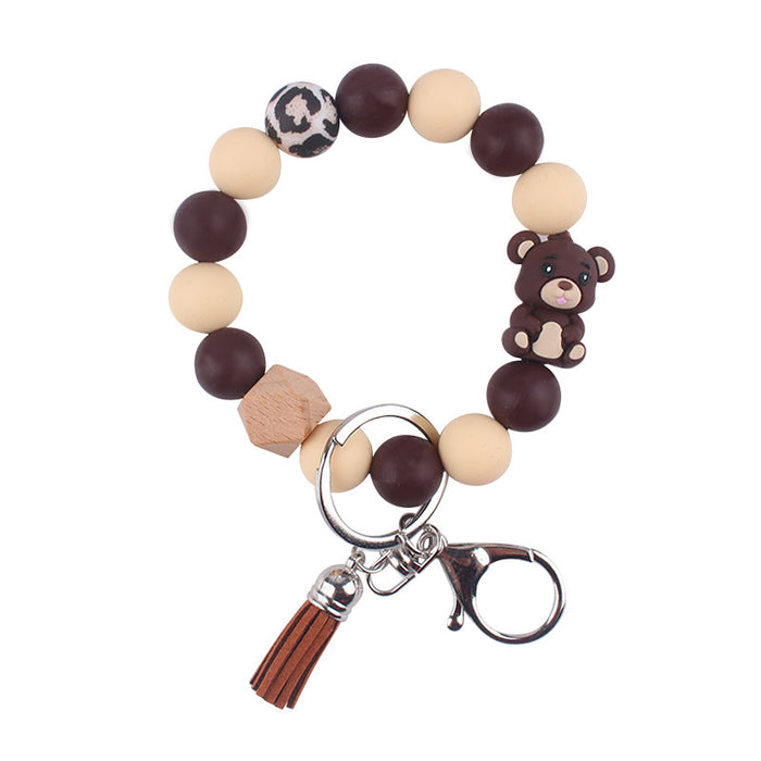 Wholesale Cartoon Bear Silicone Keychain