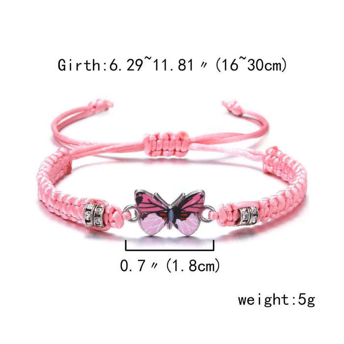 Wholesale hand-woven couple butterfly bracelet bracelet men and women girlfriends birthday bracelet