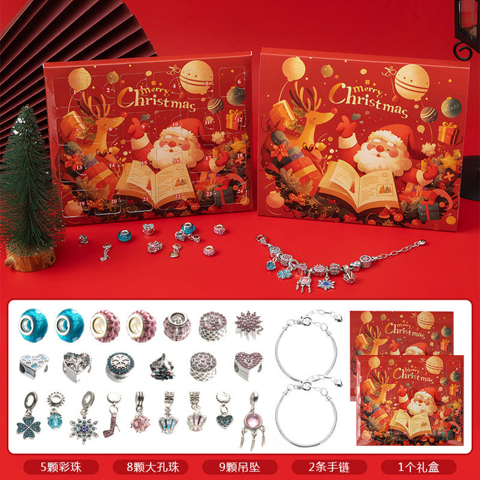 Wholesale Christmas DIY Bracelet Blind Box Gold 31 Grid Advent Calendar Jewelry Accessory Gift