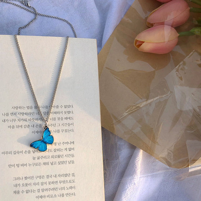 Wholesale  Blue Zircon Gold Shell Necklace   Jewelry