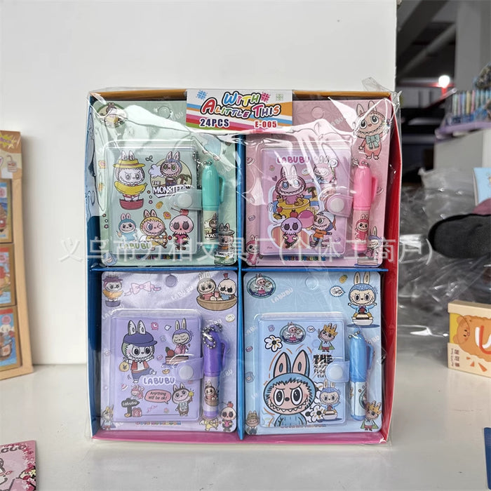 Wholesale Cute cartoon-themed portable pocket notebook with pen