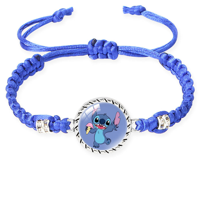 Wholesale Cute cartoon character multi-color woven adjustable bracelet