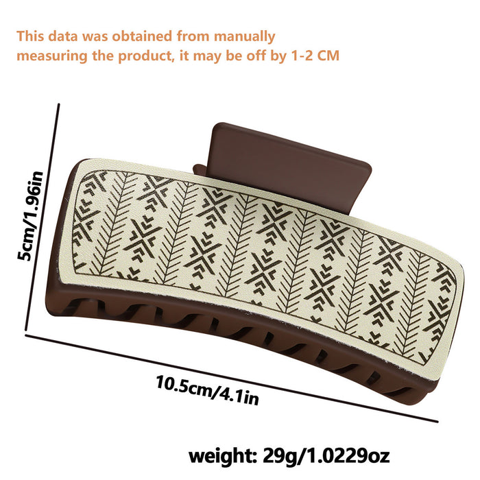 Wholesale multi-color beige leather square Hair Clips