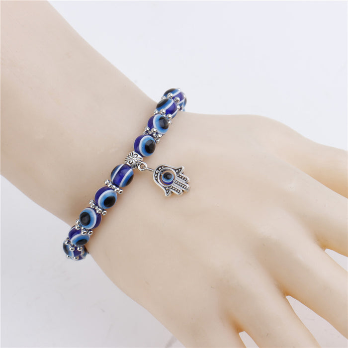 Wholesale Blue Eye Bracelet Palm Devil's Eye Beaded Bracelet