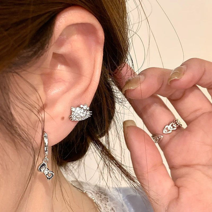 Wholesale New Bow Ear Buckle Sweet Cool Earrings