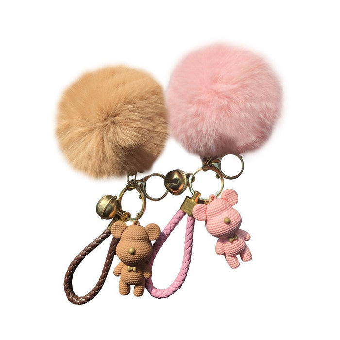 Wholesale Woolen Bear Cartoon Doll Keychain JDC-KC-MingT214