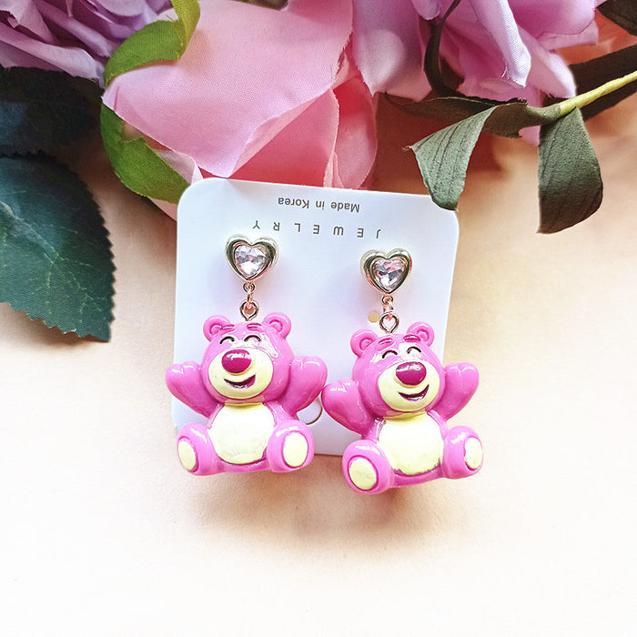 Wholesale Cute Resin Cartoon Earrings JDC-ES-Xiaox019