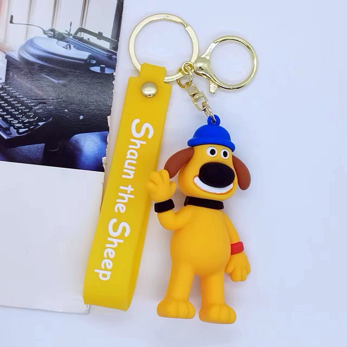 Wholesale Cartoon Sheep Silicone Keychain Bag Charm Car Key Accessory