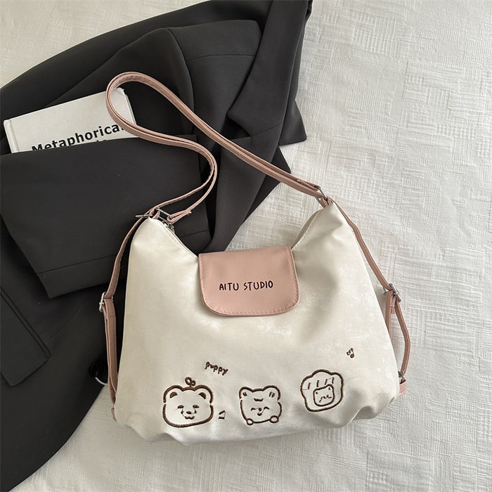 Wholesale New cute and stylish niche fashion, simple commuting texture, versatile single shoulder backpack