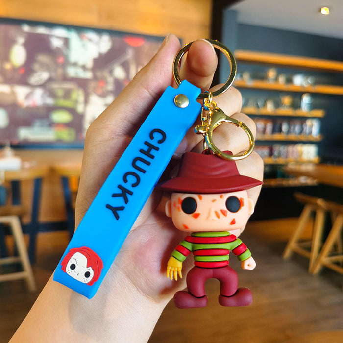 Wholesale Rubber Cartoon Doll Keychain JDC-KC-Tingm187