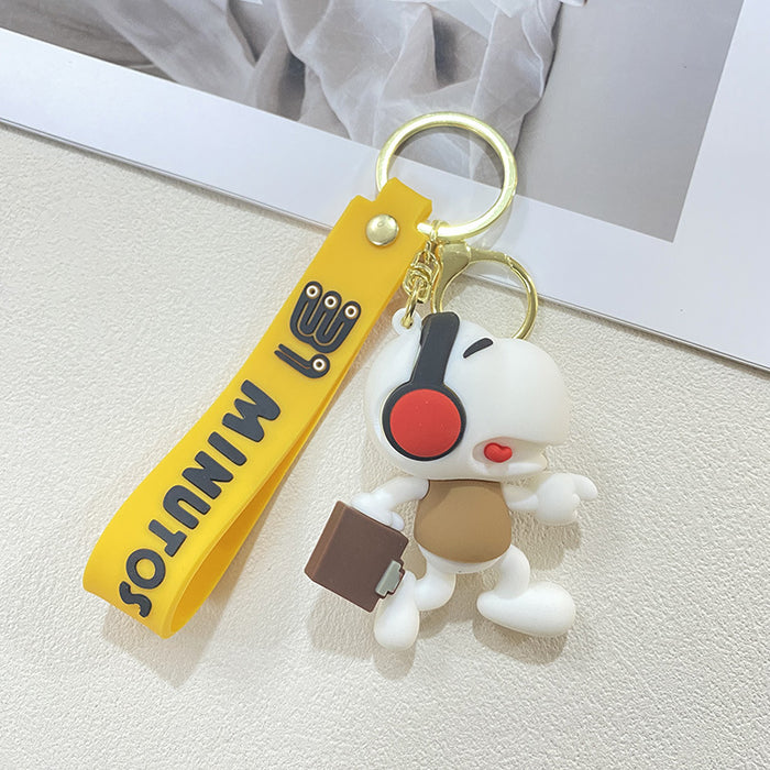 Wholesale Cartoon Broadcasting Doll Keychain Couple Bag Key Pendant Creative Key Chain Pendant Small Gift