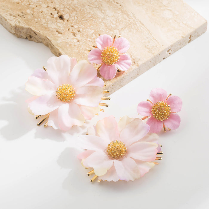 Wholesale Floral Pendant Earrings Trendy Summer Vacation Chic Jewelry Accessory
