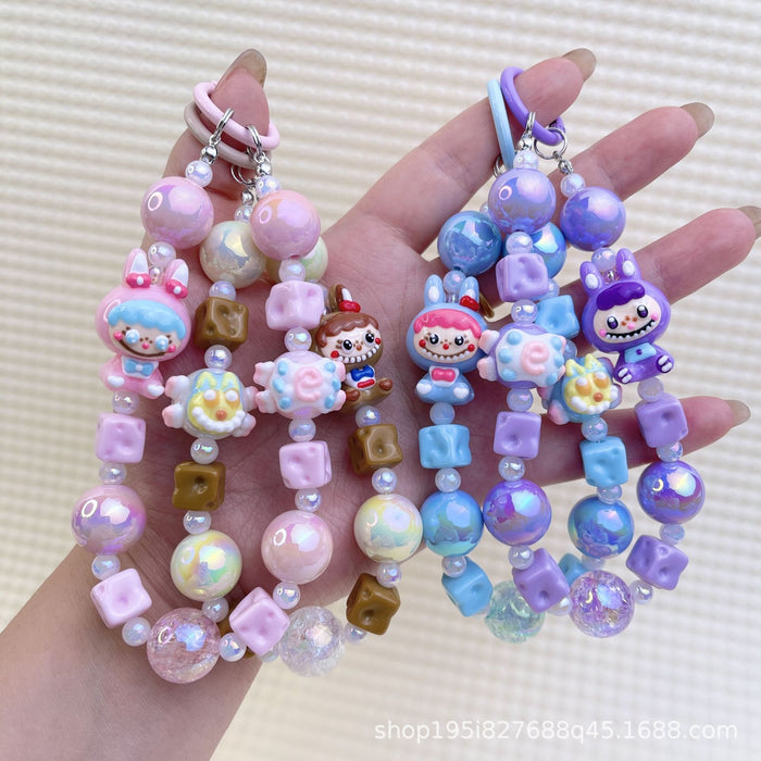 Wholesale Cartoon windmill hand-painted beads mobile phone chain bag decoration pendant accessories mobile phone chain