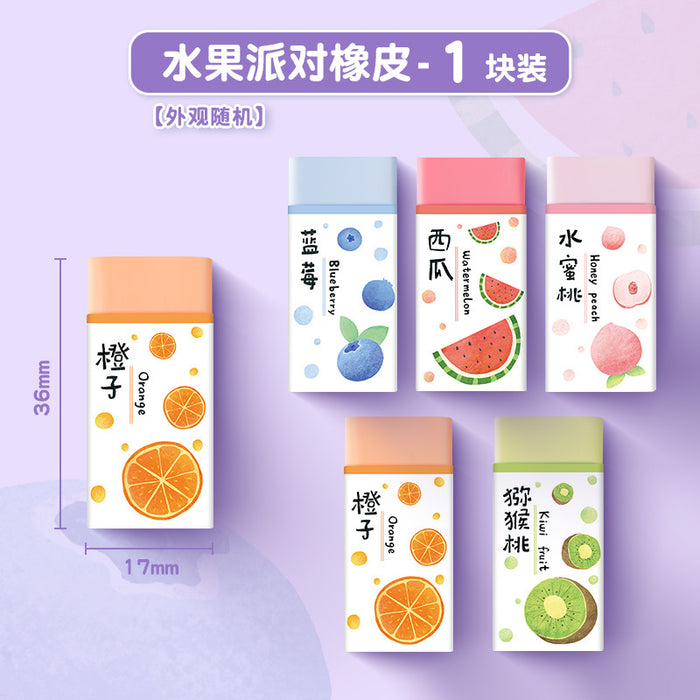 Wholesale 45pcs/box Jelly Sandwich Eraser Clean No Marks Cut Cute Fruit Cartoon Children' s Kindergarten Prize Gift