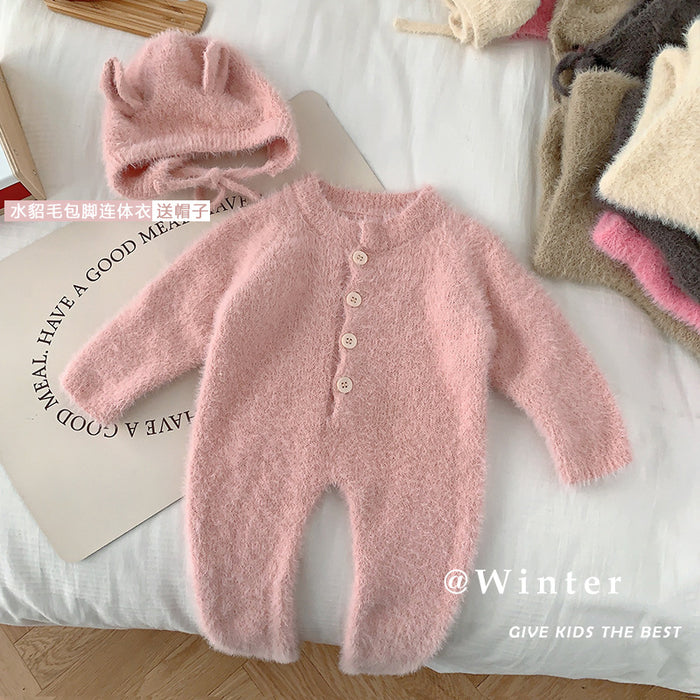 Wholesale Baby Mink Fleece Jumpsuit Autumn Clothes JDC-BC-XZXY019