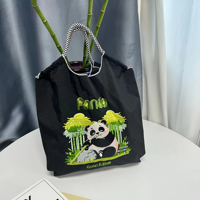 Wholesale Embroidered Eco-Friendly Shopping Bag Nylon Cartoon Handbag Women' s Crossbody Shoulder Bag