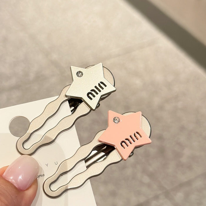 Wholesale Sweet Cool Hot Girl Y2K Star Hairpin Women's  Side Clip