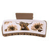 Wholesale Chrysanthemum White leather square Hair Clips