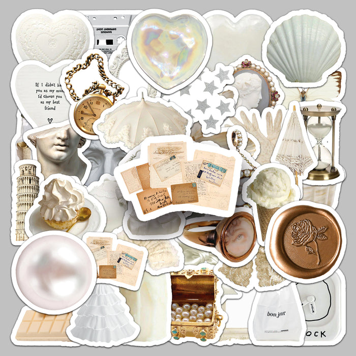 Wholesale 50 white stickers  phone case Decorative Stickers