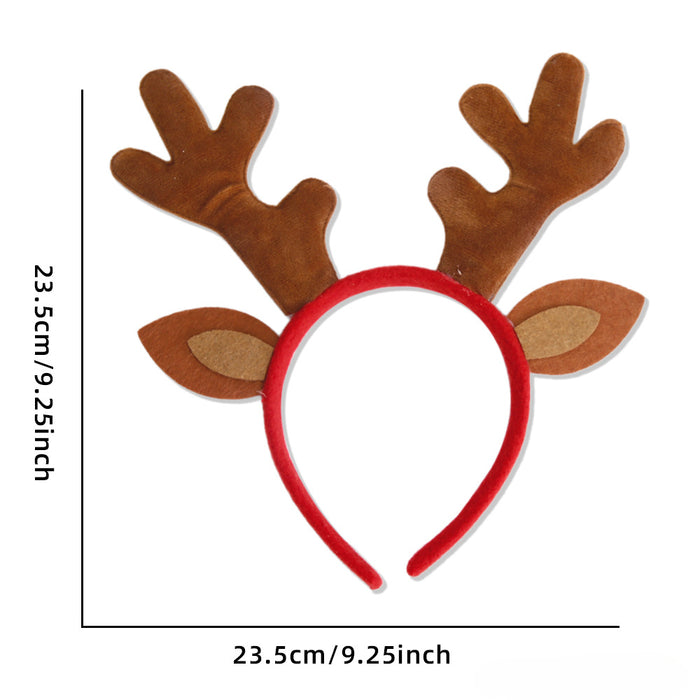 Wholesale Christmas Jewelry Headband Elk Antler Five-star Children's Plastic Headband JDC-HD-ZHHAO009