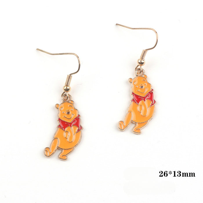 Wholesale Cartoon Alloy Pendant Earrings JDC-ES-FuYu005