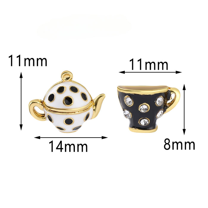 Wholesale Layer Enamel Glaze Teacup Alloy Necklace JDC-NE-BS010