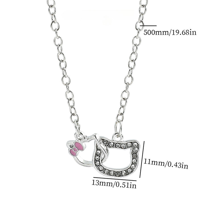 Wholesale Layer Enamel Glaze Teacup Alloy Earrings Love Necklace JDC-NE-BS011