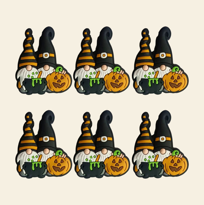 Wholesale 10 Pcs Cartoon Halloween Pumpkin Silicone Beads JDC-BDS-NaiSi244