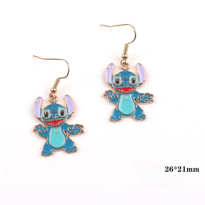 Wholesale Cartoon Alloy Pendant Earrings JDC-ES-FuYu005