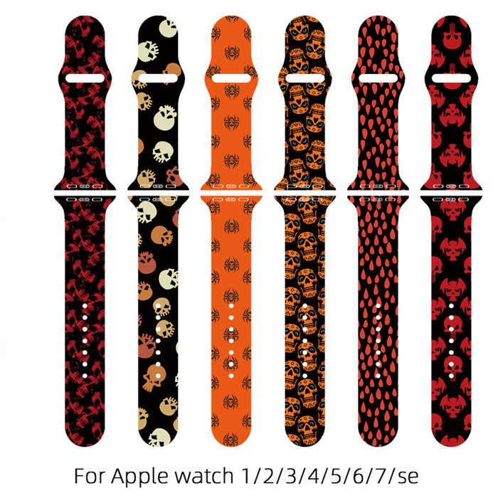 Wholesale Printed Silicone Watch Strap Wrist Strap JDC-WD-NuoQi078