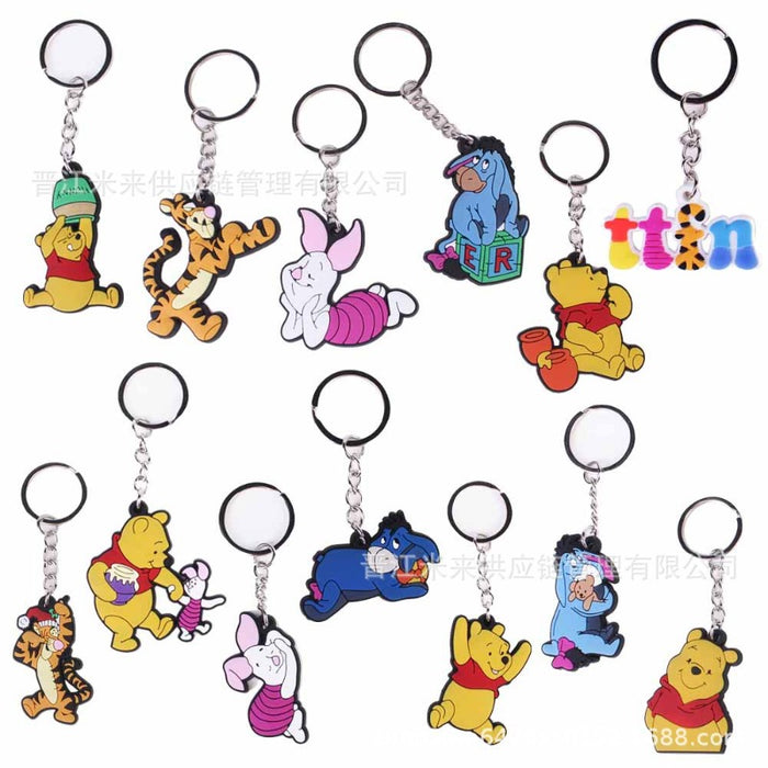 Wholesale PVC 10-pack Cartoon Animal Keychains JDC-KC-MiLai005