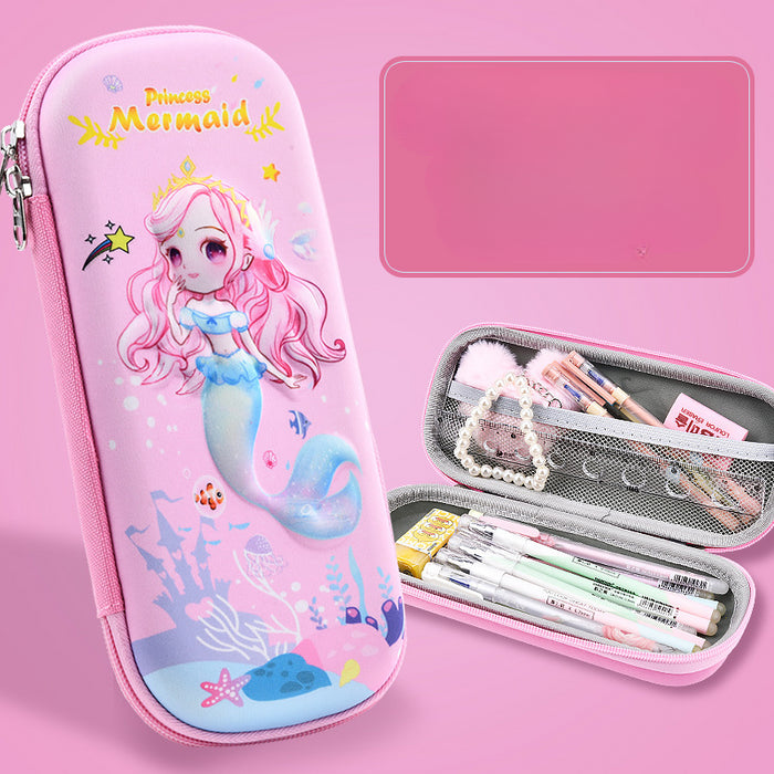 Wholesale 3D Children Cartoon Large Capacity Leather Pencil Case JDC-PC-QQBB003