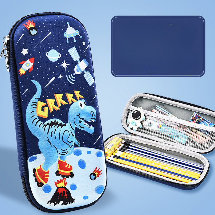 Wholesale 3D Children Cartoon Large Capacity Leather Pencil Case JDC-PC-QQBB003