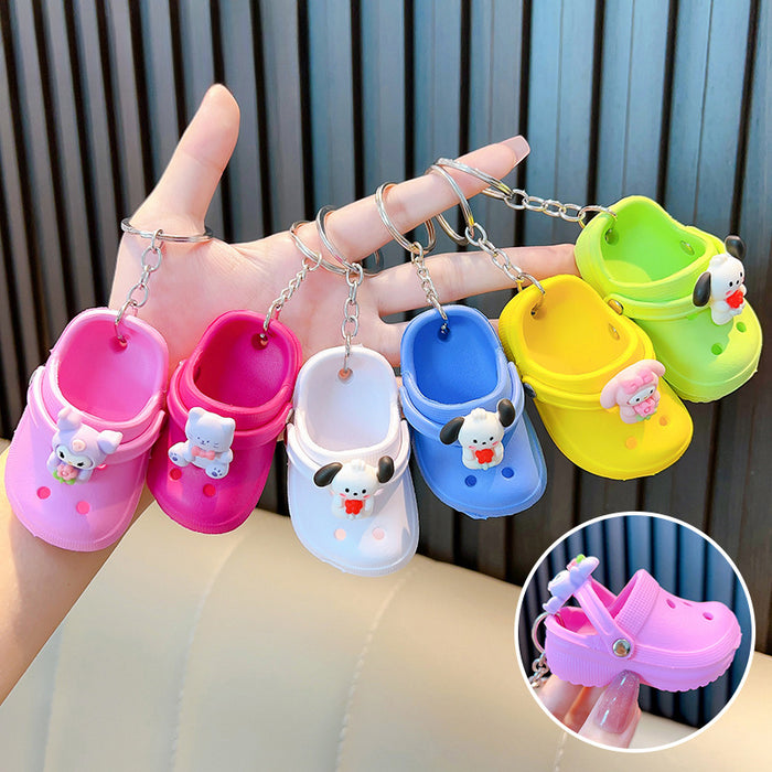 Wholesale Soft Rubber Hole Shoes Keychain JDC-KC-Woan008