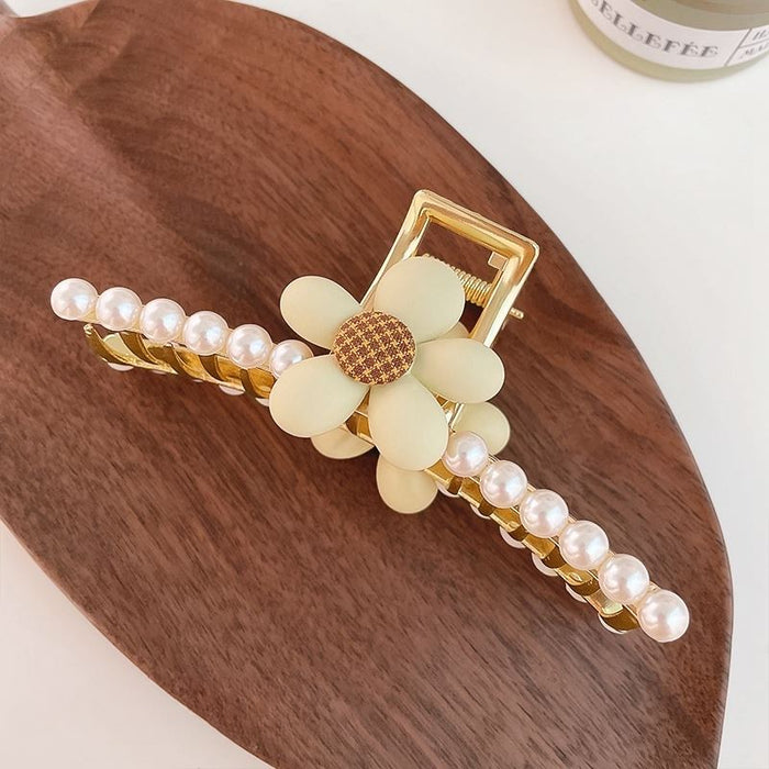 Wholesale Pearl Flower Metal Hair Clip JDC-HC-Kayi002