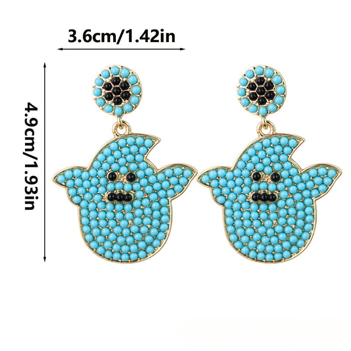 Wholesale Ghost Pendant Alloy Earrings JDC-ES-Rulong004