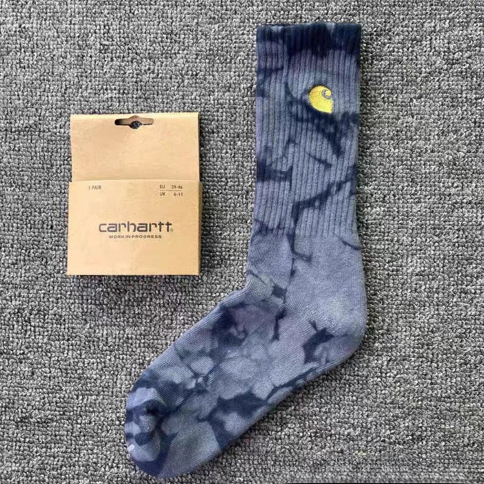 Wholesale Cotton Carhartt Gold Label Embroidery Tie-Dye Tall Socks JDC-SK-Kuos004