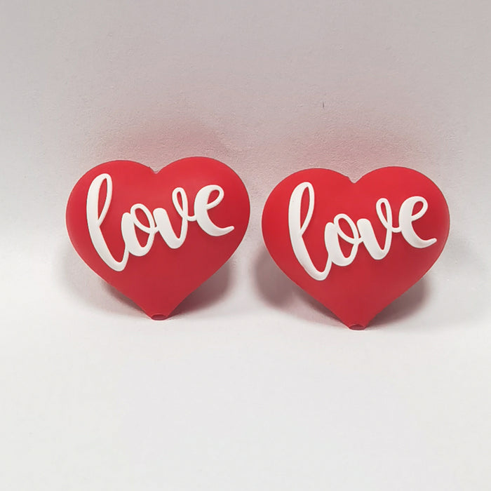 Wholesale 10pcs Creative 3D Three-dimensional Heart-shaped Letter Beads JDC-BDS-JIaHaoShun031